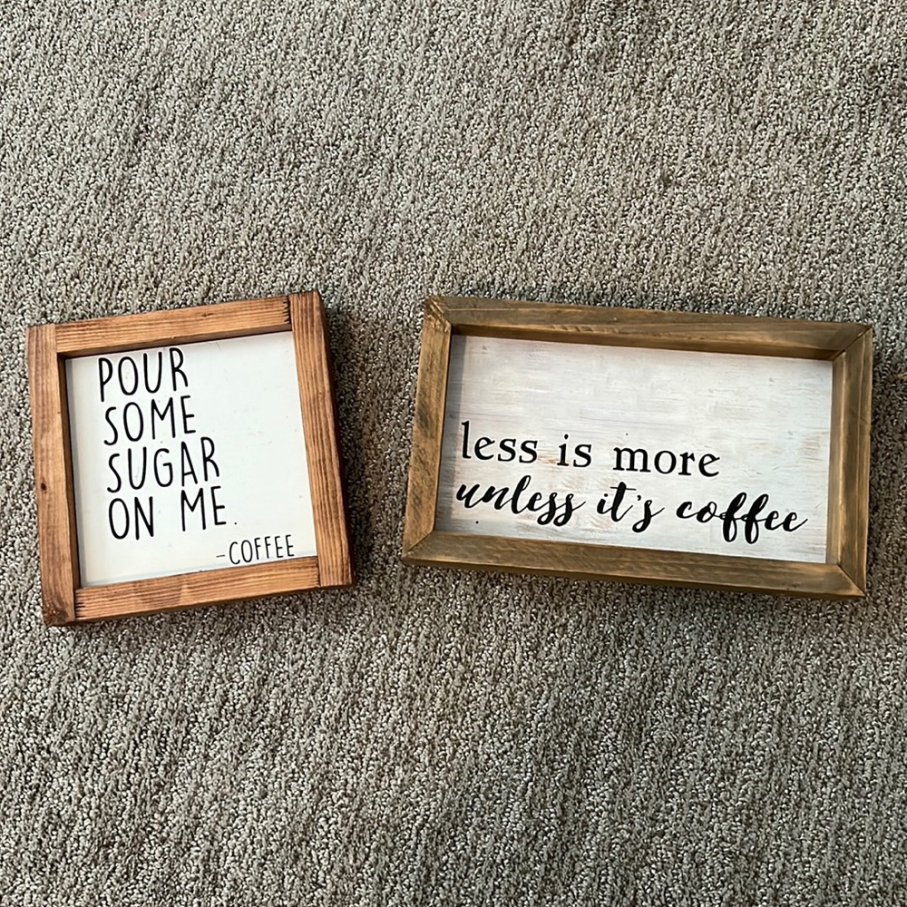 Kitchen signs.